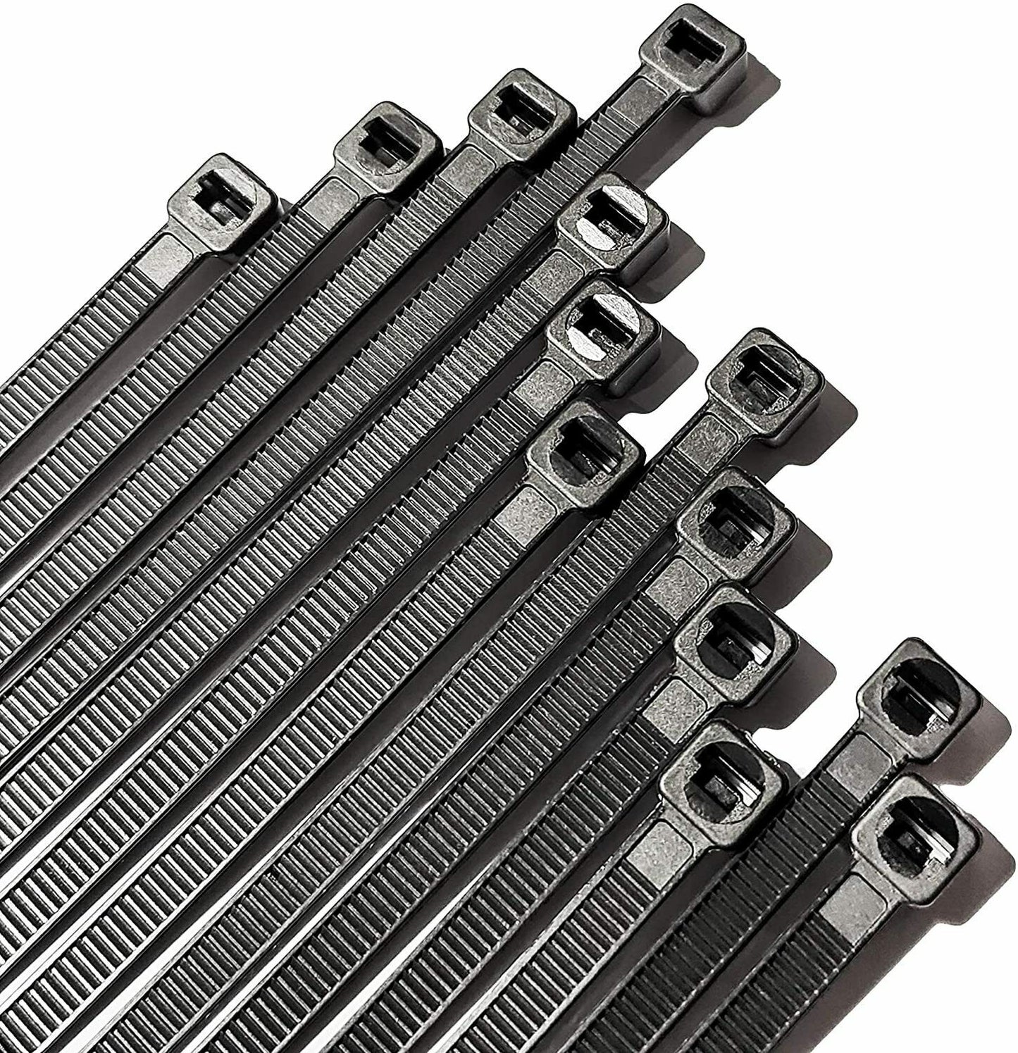 100 Pack of 12 inch Heavy Duty Black Nylon Cable Zip Ties