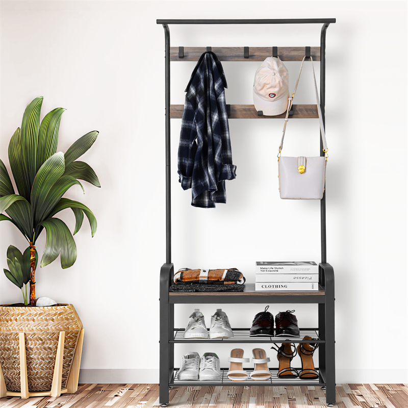 Open Shoe Storage, Closet Hanger, & Bench Space Saver