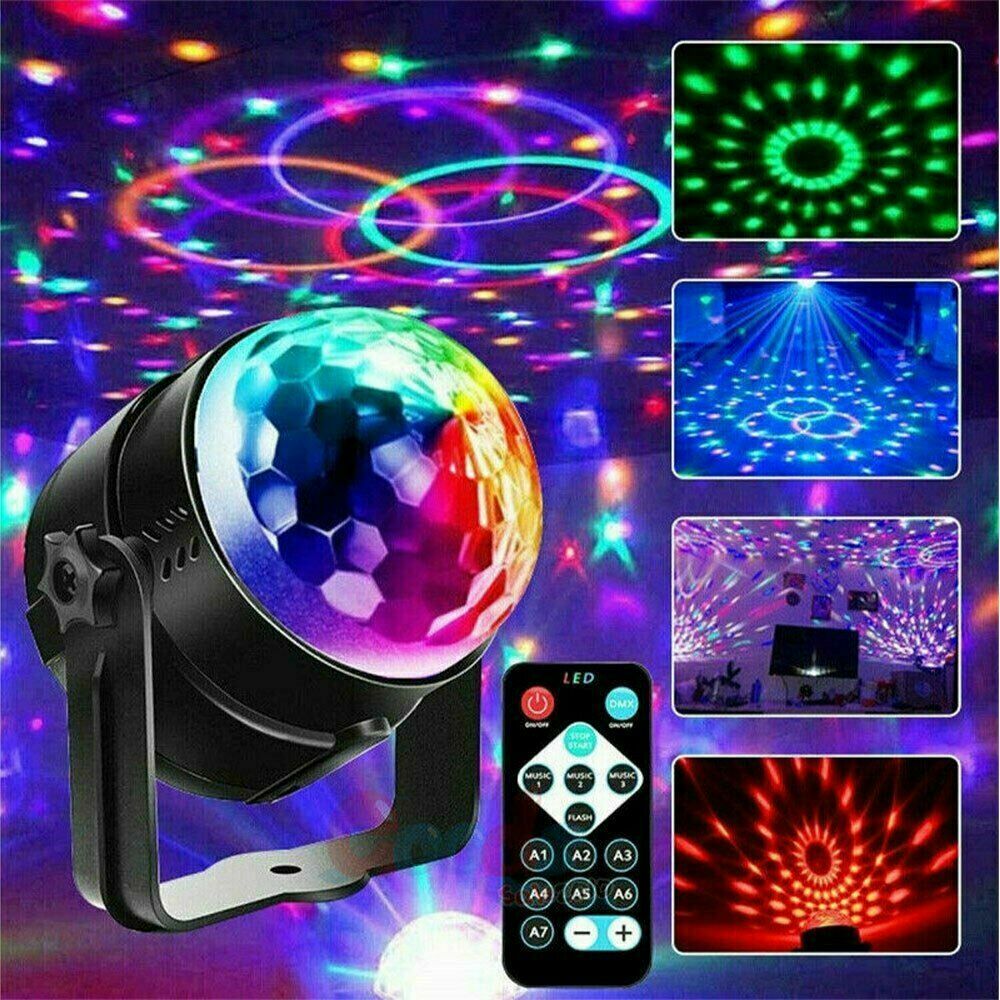 Remote Party Strobe Lights LED DJ Ball Sound & Dance Lamp