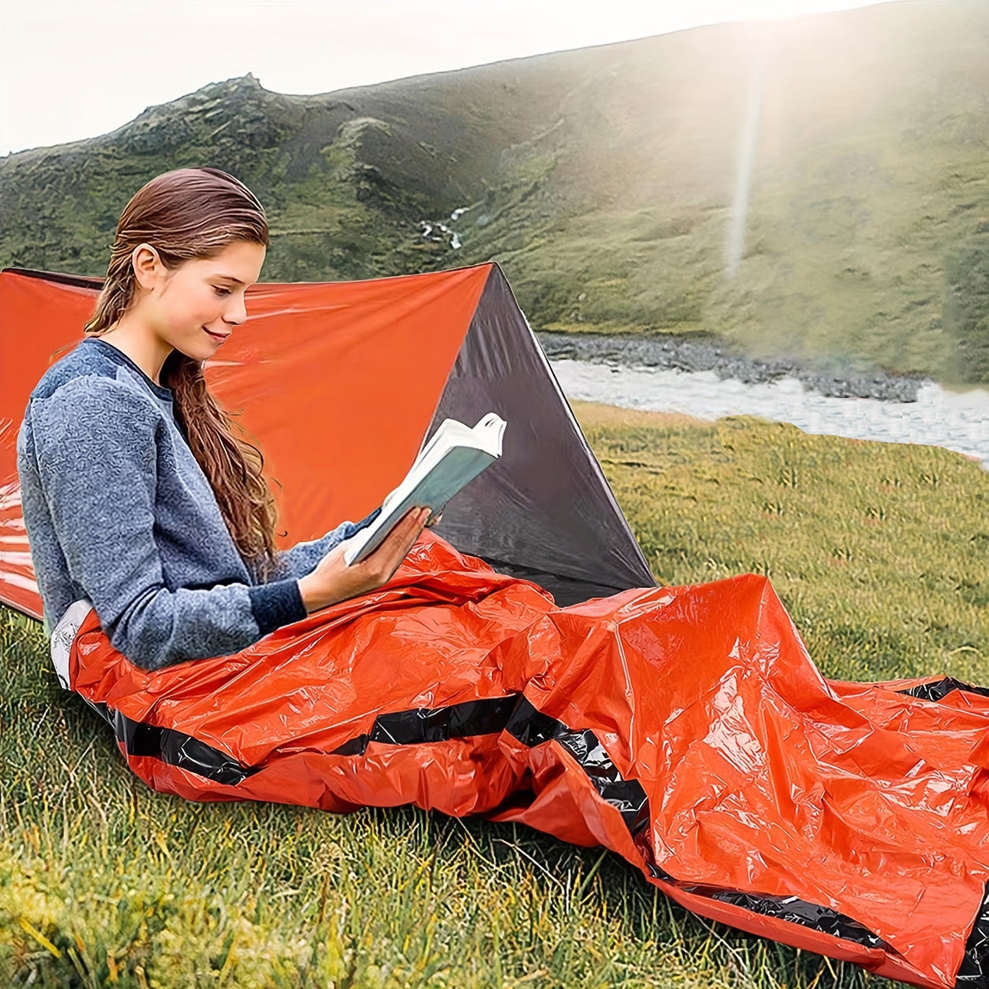 Lightweight Portable Thermal Sleeping Bag, Blanket, Tent