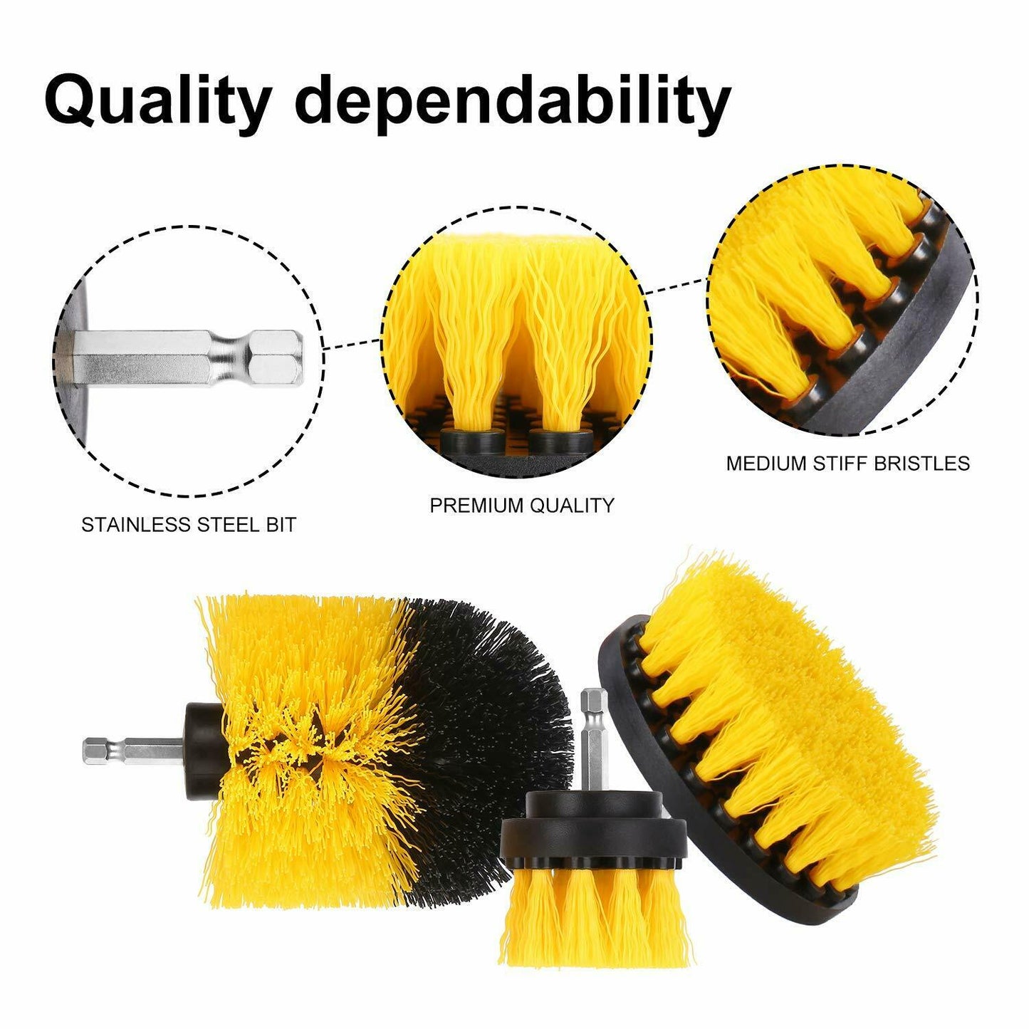 Drill Brush Power Scrubber for Cleaning Carpet & Car Wash