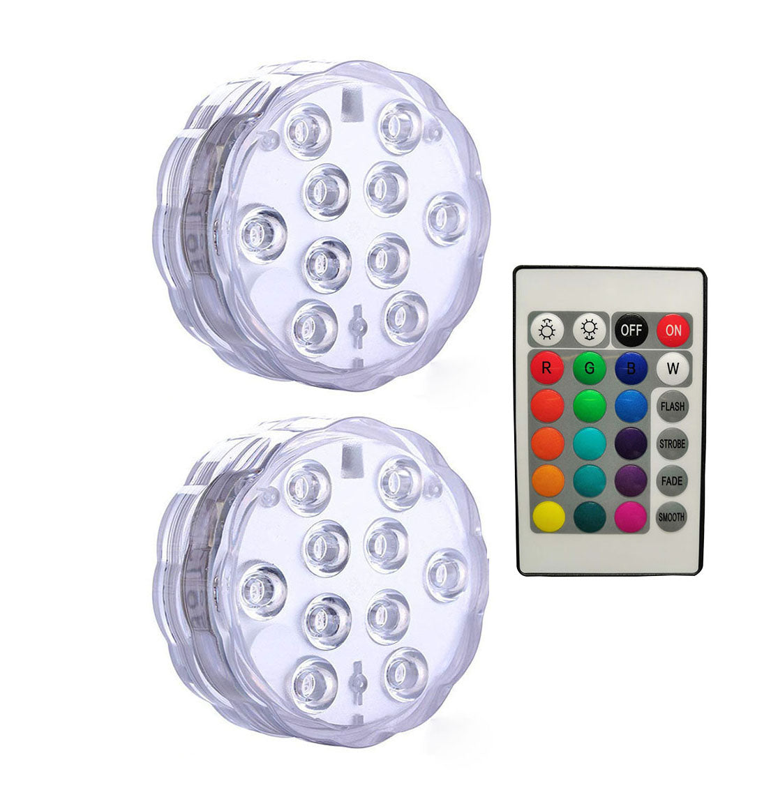 Waterproof 10 LED Submersible Lights