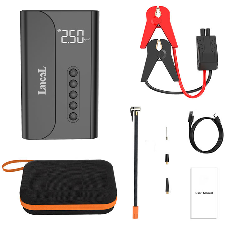 3 in 1 Emergency Jump Starter & Tire Inflator With LED Light