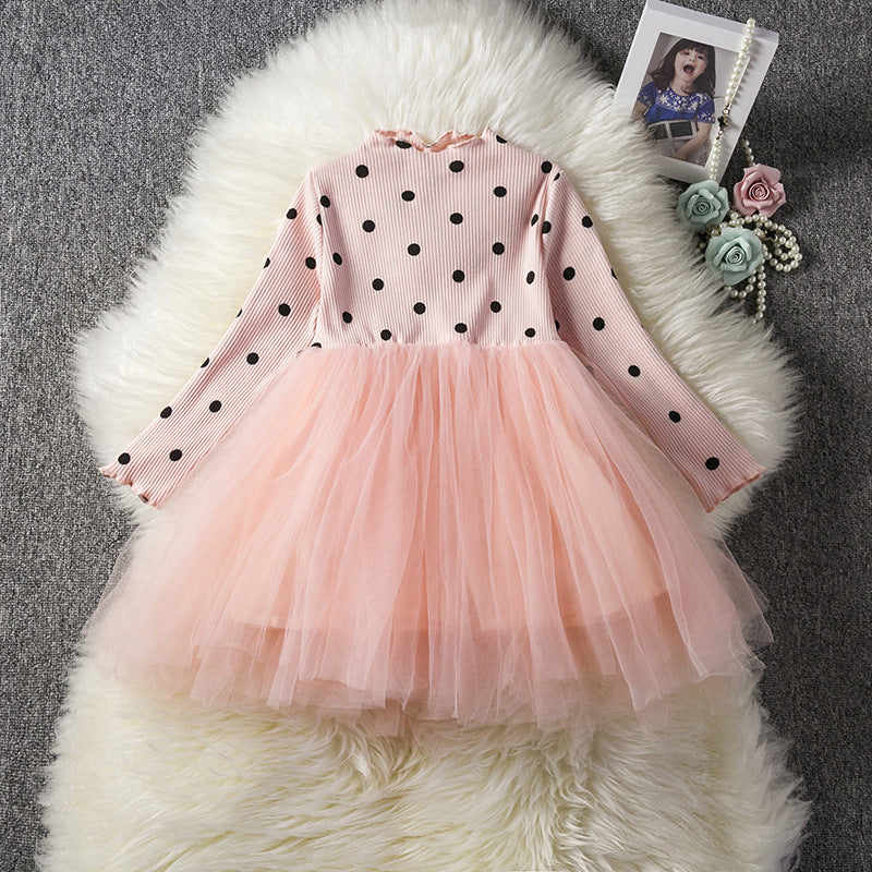 Infant Baby Girl Long Sleeve Tutu Lace Gown Dress