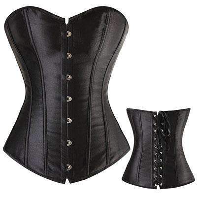 Boned Top Corset Bustier Lace Up Waist Shaper