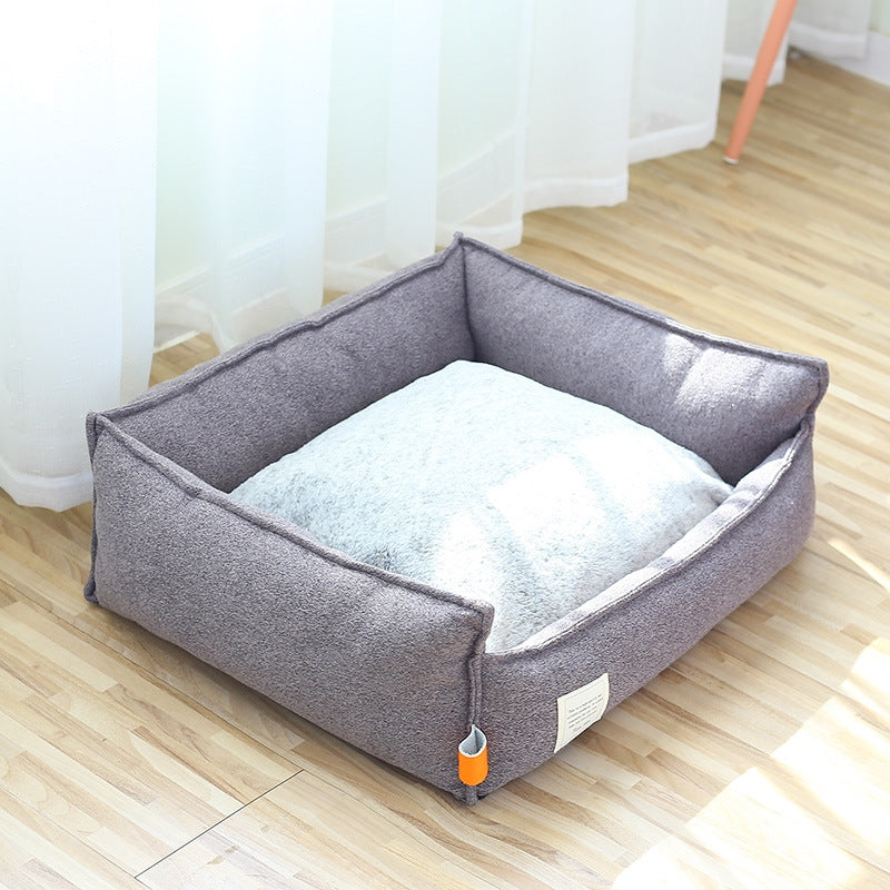 Fashionable Plush House Pet Dog Cat Bed