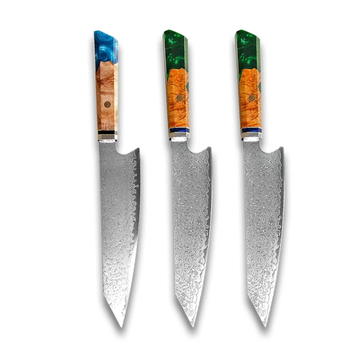 Damascus Japanese Chef Cuisine Knives