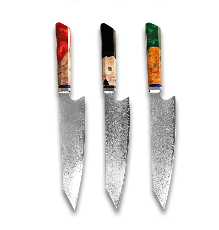 Damascus Japanese Chef Cuisine Knives