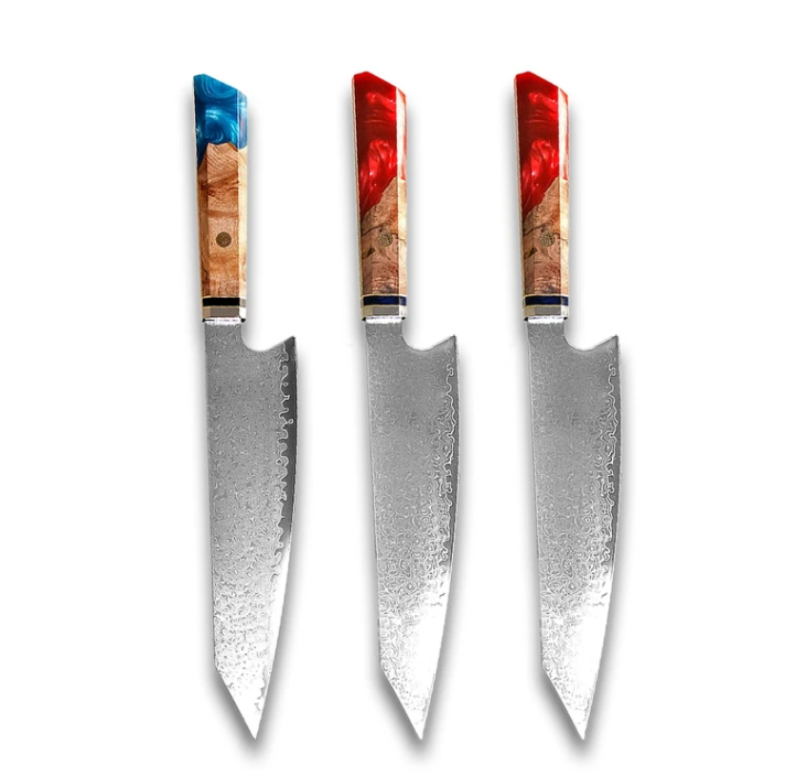 Damascus Japanese Chef Cuisine Knives