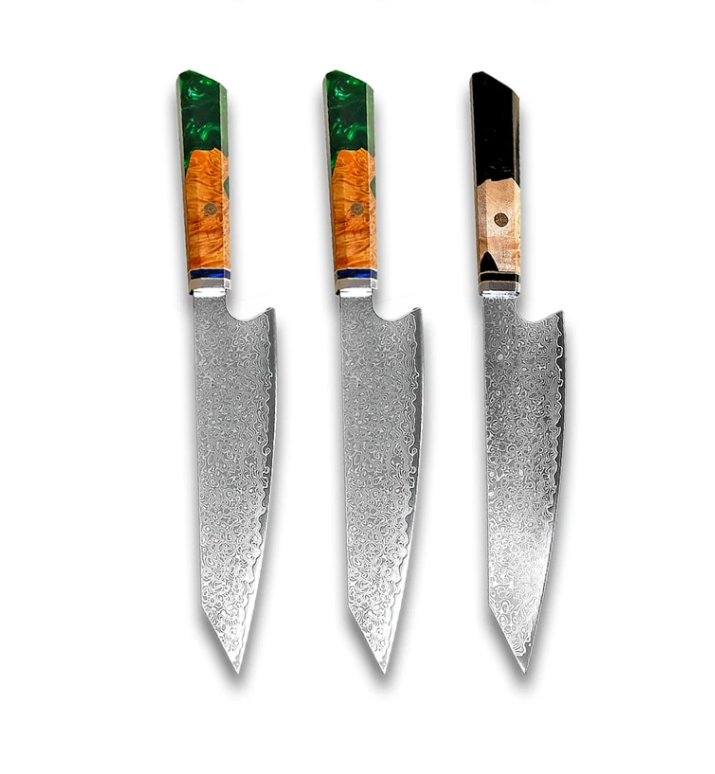 Damascus Japanese Chef Cuisine Knives