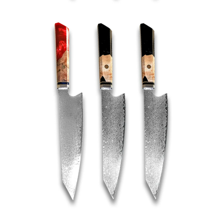 Damascus Japanese Chef Cuisine Knives