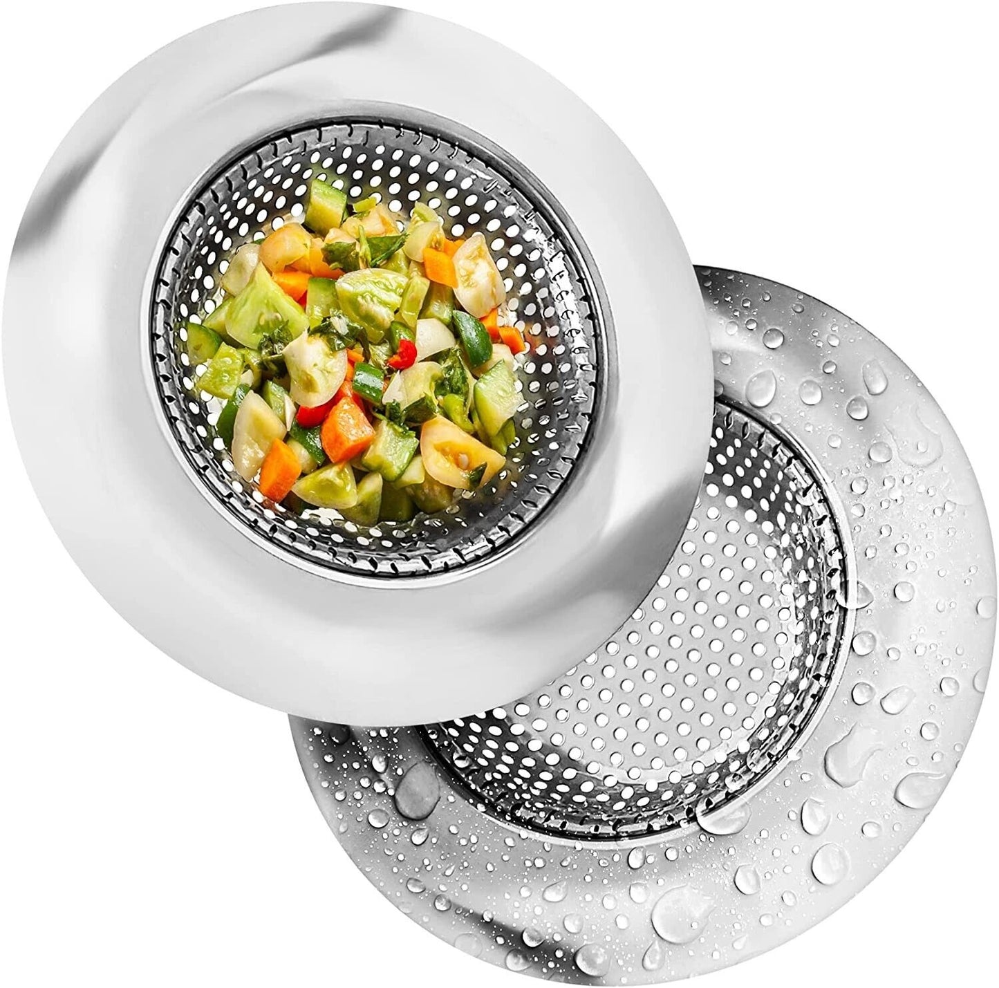 2 Stainless Steel Kitchen Sink Strainer 4.5 Diameter