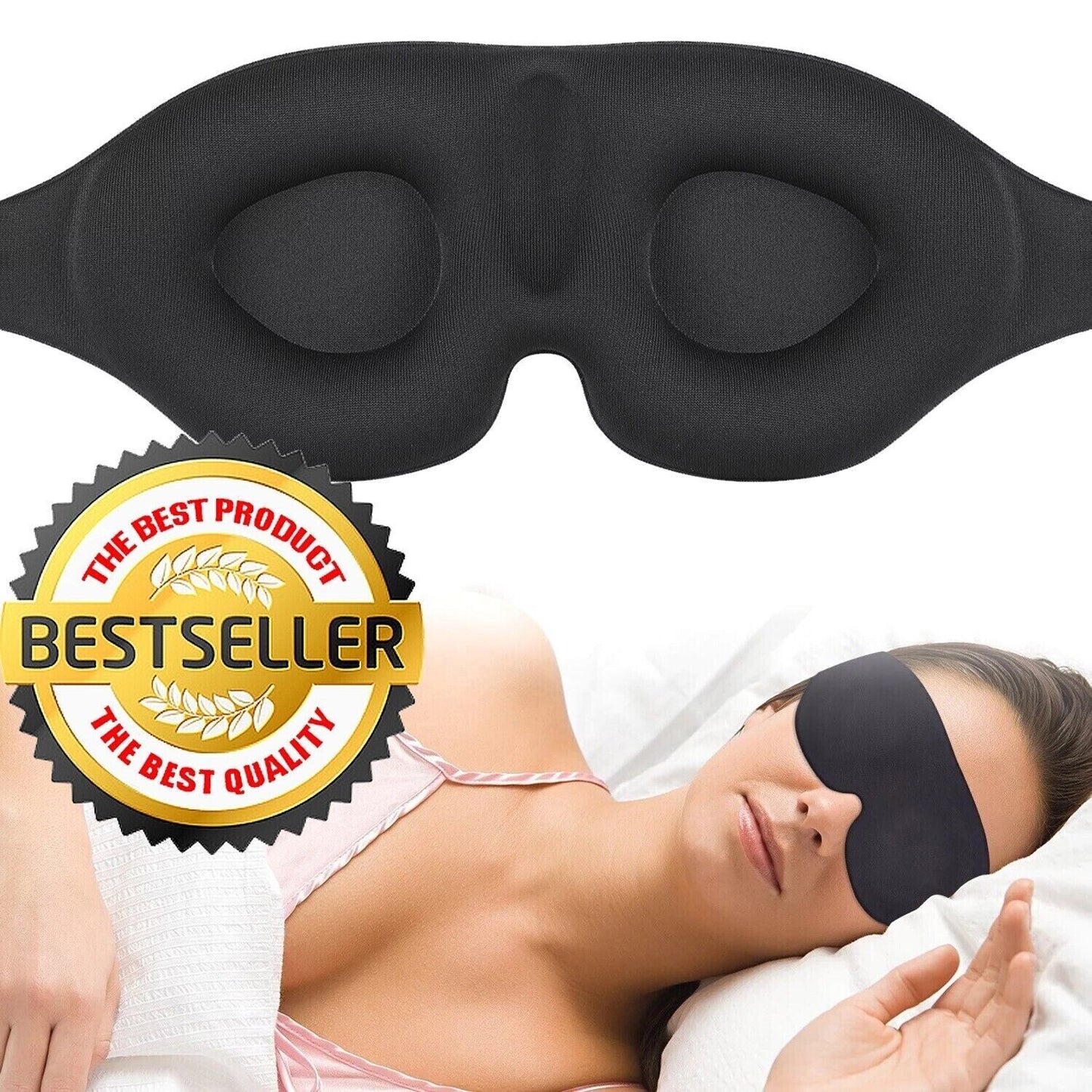 3D Contoured Cup Sleep Mask For Men & Women