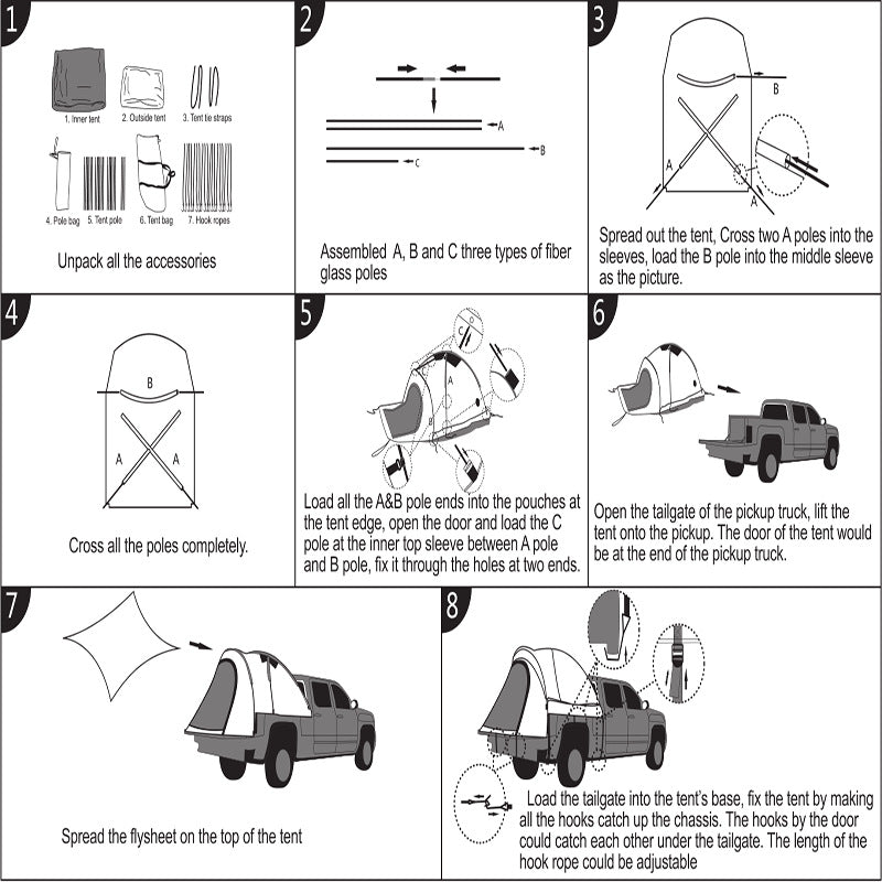 Multi-function Tent For Outdoor Car Rear Box