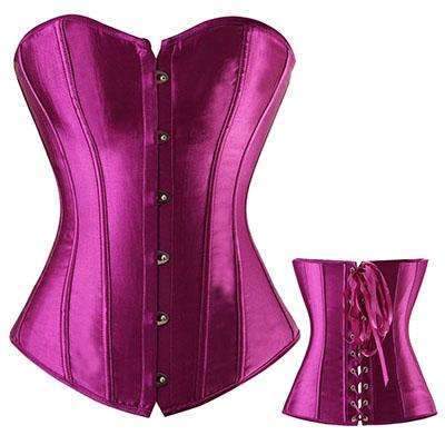 Boned Top Corset Bustier Lace Up Waist Shaper