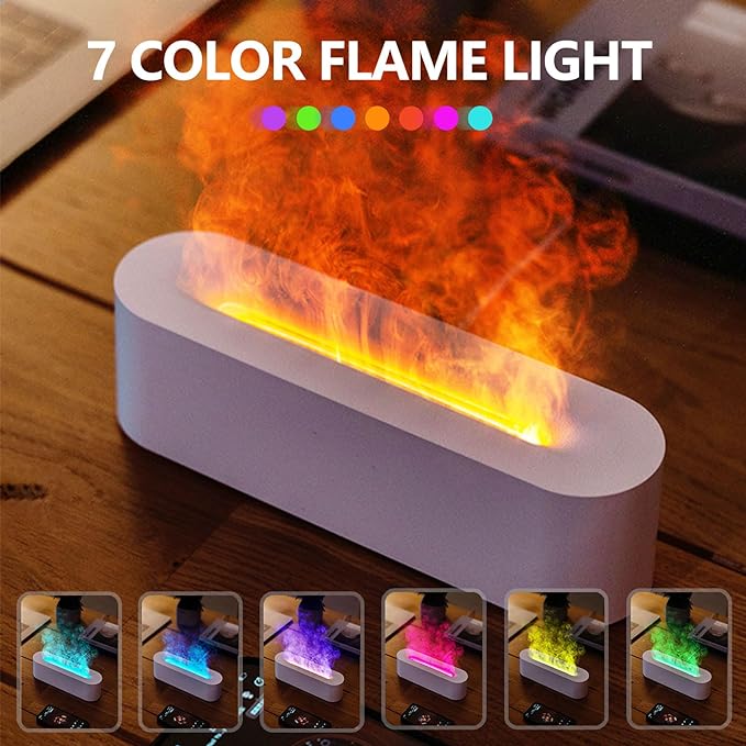 Multi-Element Flame Essential Oil Diffusers 7 Color Lights