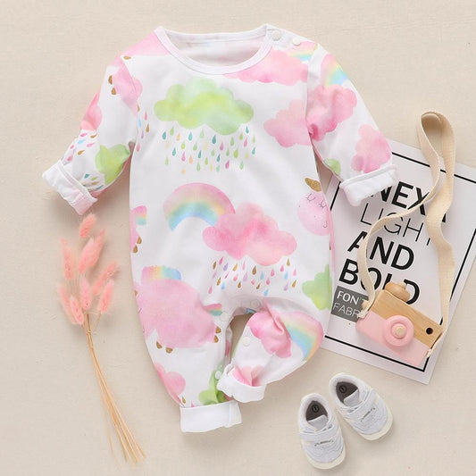 Baby one-piece Colorful Rainbow Cloud clothes