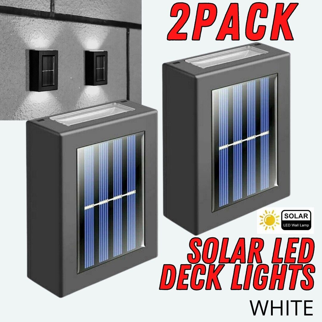 2 Outdoor Solar Power Water Proof LED Pathway Lights