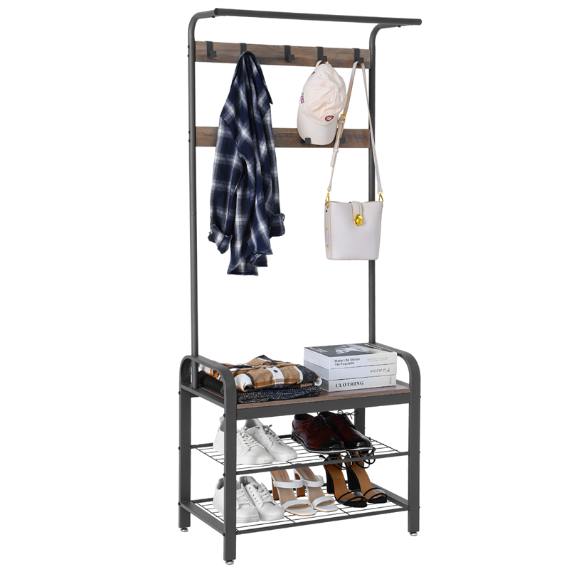 Open Shoe Storage, Closet Hanger, & Bench Space Saver