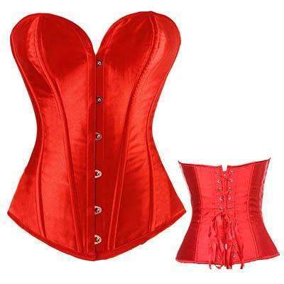 Boned Top Corset Bustier Lace Up Waist Shaper