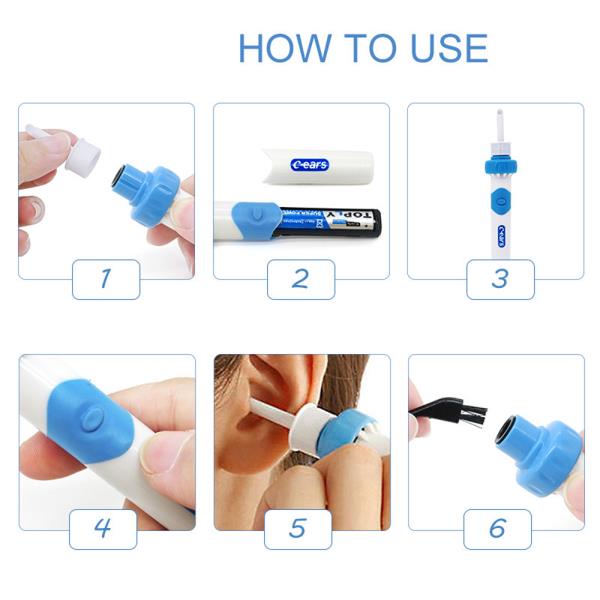 Cordless Vacuum Ear Cleaner Wax Remover Cleaning Tool