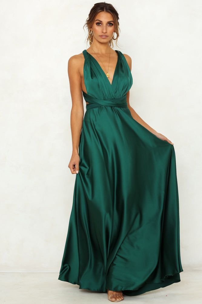 Open-Back High Waist Gown