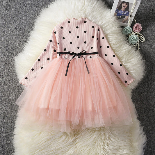 Infant Baby Girl Long Sleeve Tutu Lace Gown Dress
