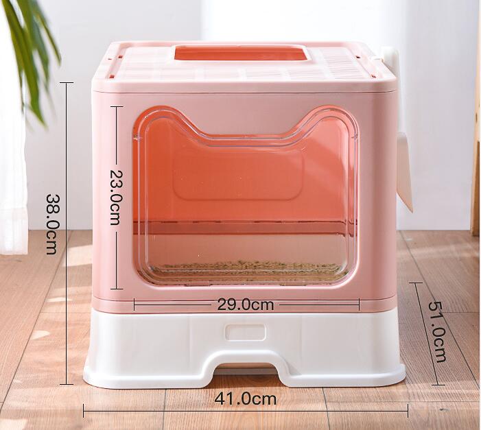 Fully Enclosed Odor-Proof Drawer Foldable Cat Litter Basin