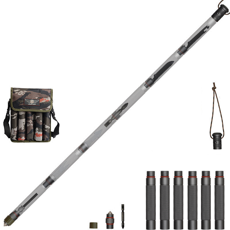 Straight Grip Trekking Pole Cane With Compass