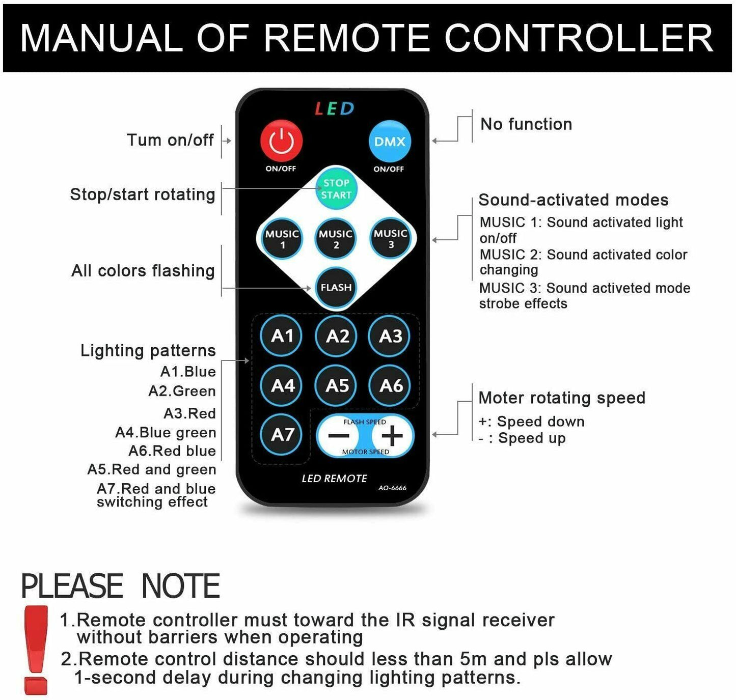 Remote Strobe Lights with Sound Activated Bulb & Dance Lamp