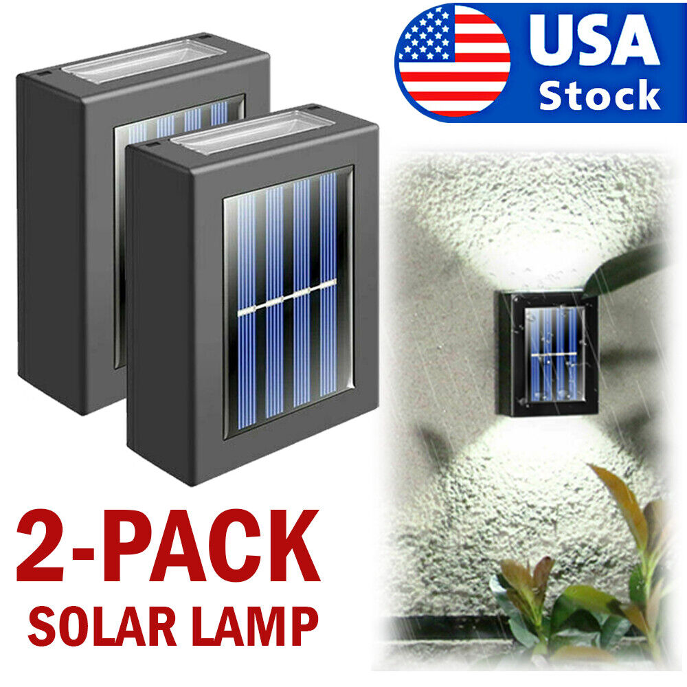 2 Outdoor Solar Power Water Proof LED Pathway Lights