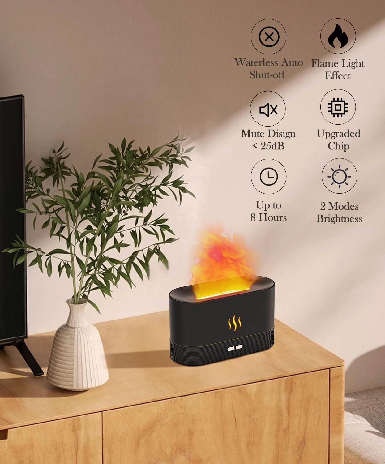 Flame Air Diffuser Humidifier Ultrasonic Aromatherapy