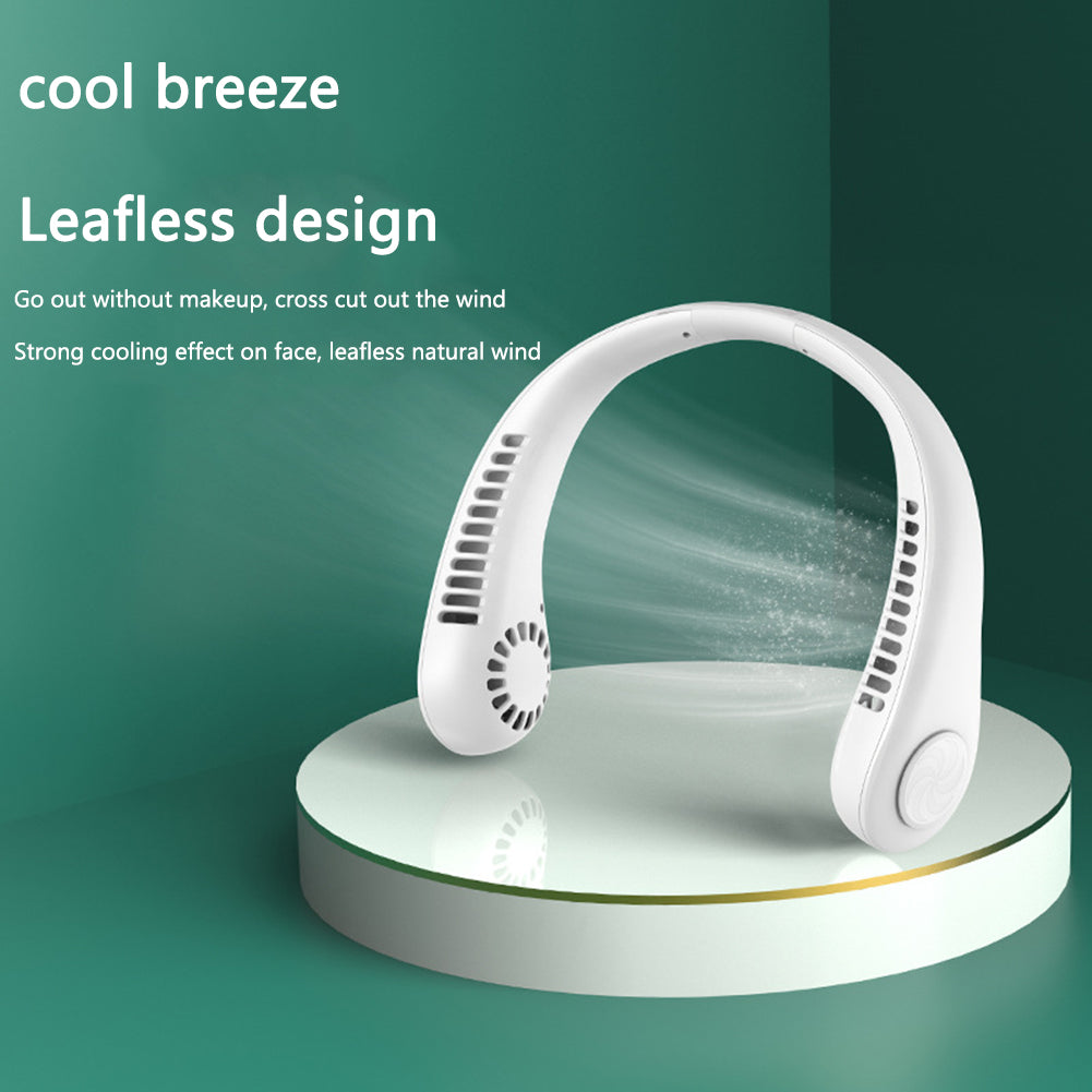 USB Leafless 360 Degree Hanging Neck Cooling Fan