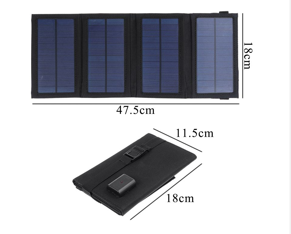 8W Folding Solar Charger Mobile Power Supply