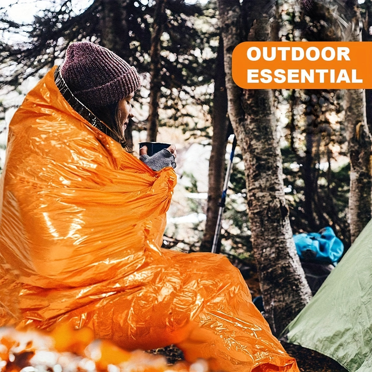 Lightweight Portable Thermal Sleeping Bag, Blanket, Tent