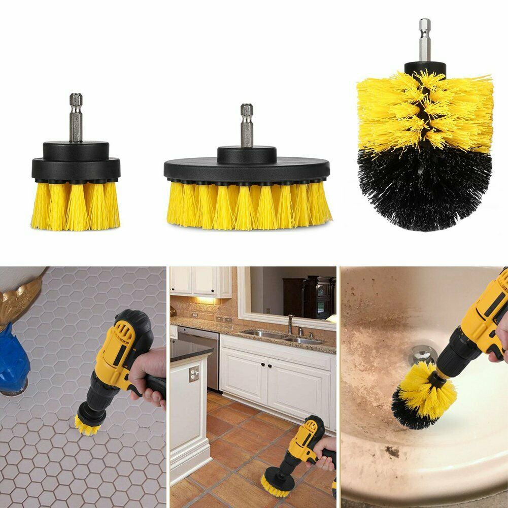 Drill Brush Power Scrubber for Cleaning Carpet & Car Wash