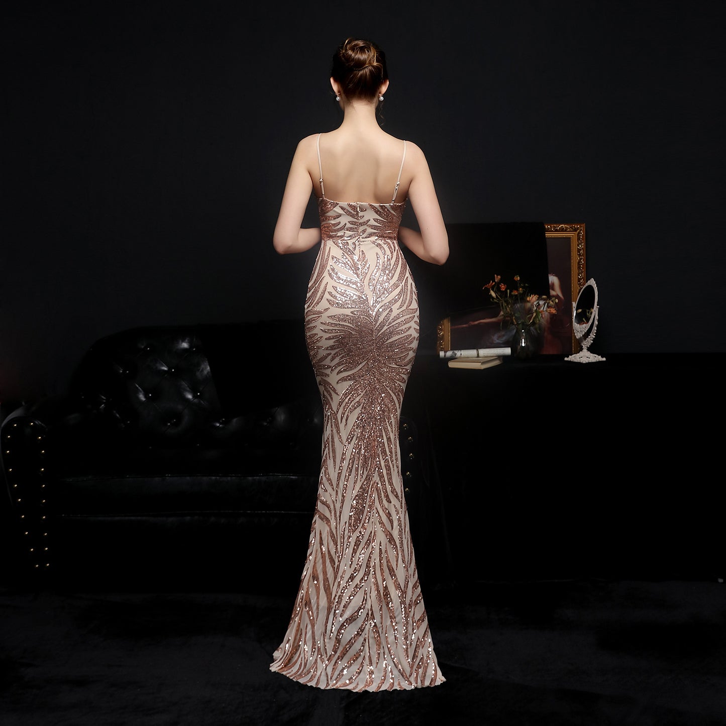 Beautiful Sequined Mermaid Evening Dress