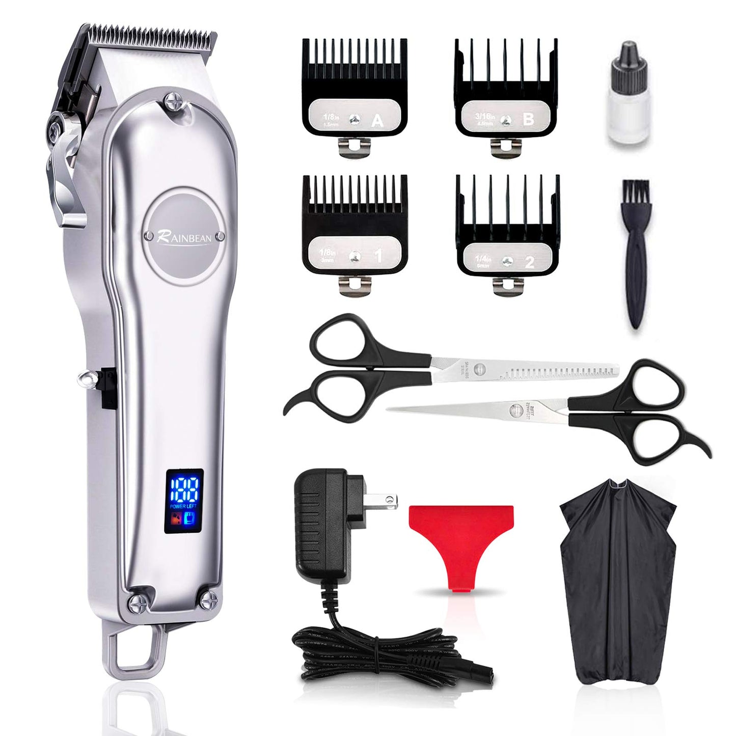 USB Cordless Hair Clipper Waterproof Grooming Kit