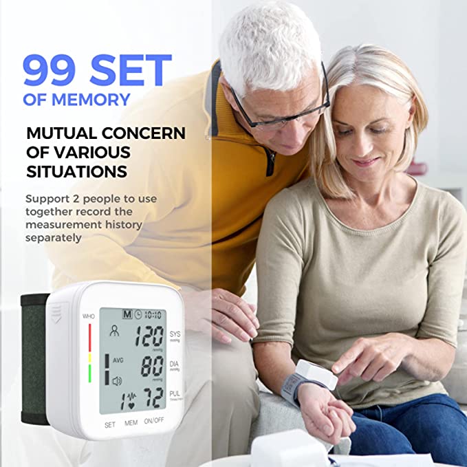 Adjustable Wrist Cuff LCD Blood Pressure Monitor