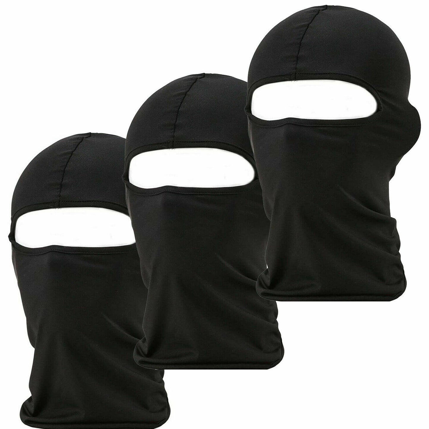 3 Pack Lightweight Black Balaclava Face Mask Warmer