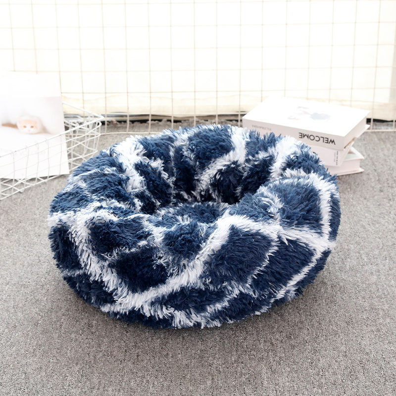 Warm Plush Round Pet Dog Cat Bed