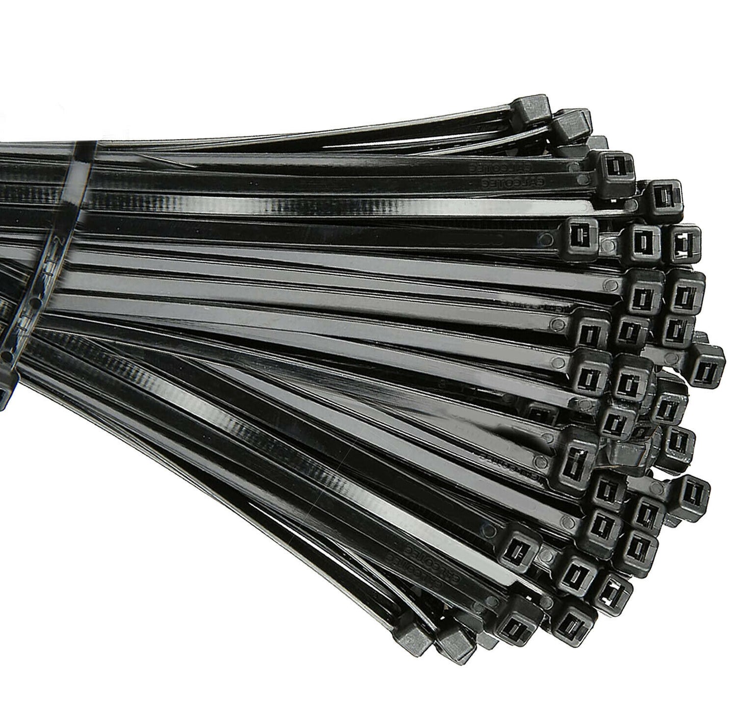 100 Pack of 12 inch Heavy Duty Black Nylon Cable Zip Ties