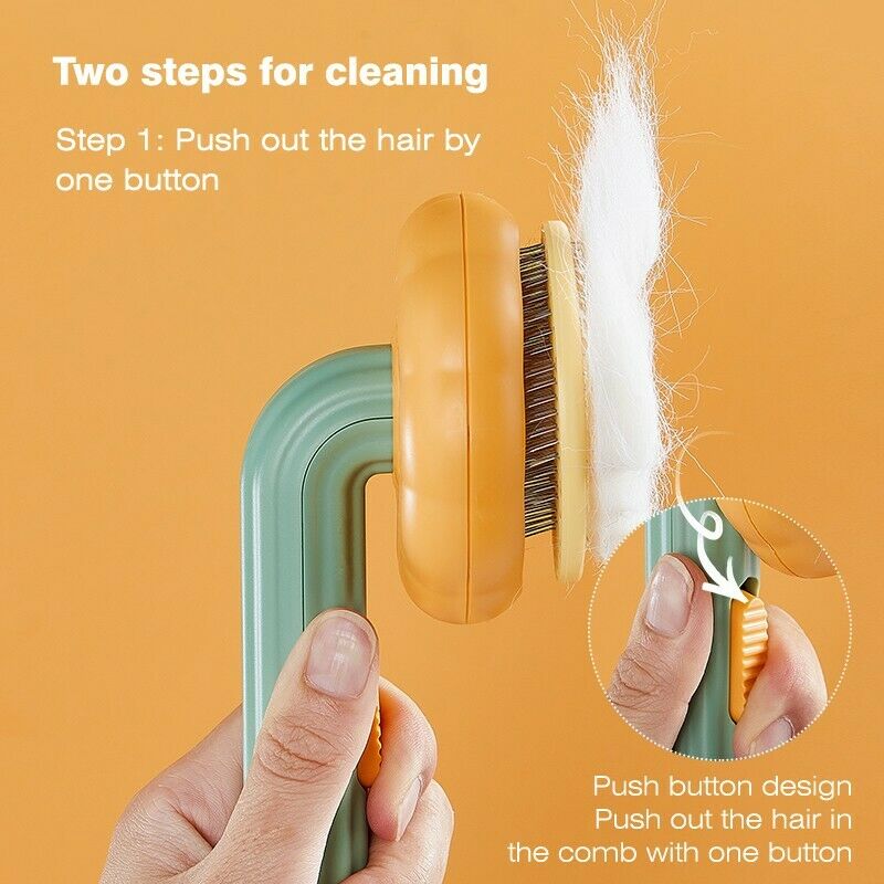 Pumpkin Pet Grooming Self Cleaning Slicker Brush