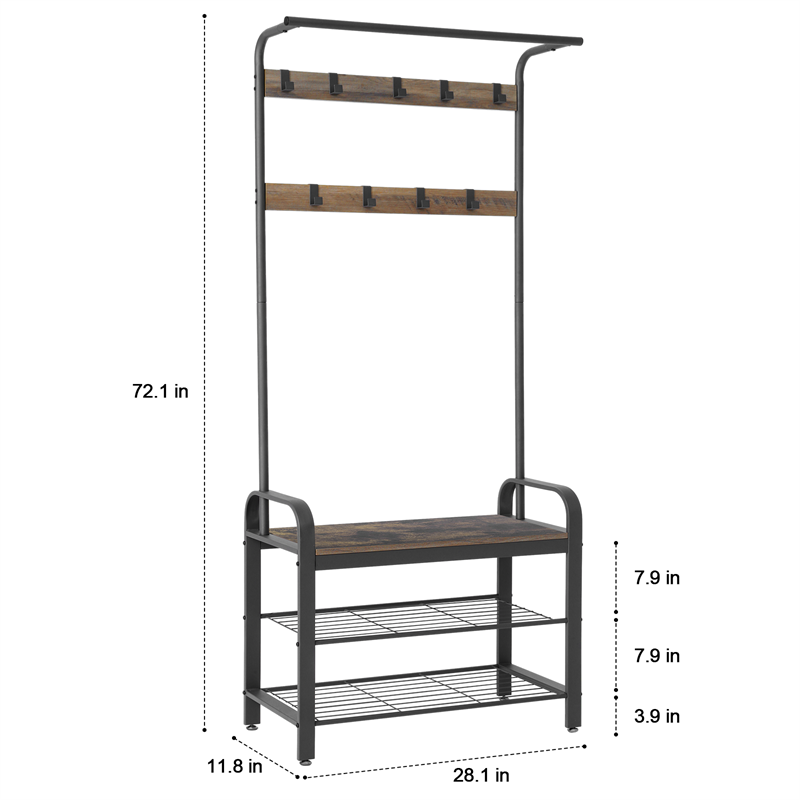 Open Shoe Storage, Closet Hanger, & Bench Space Saver