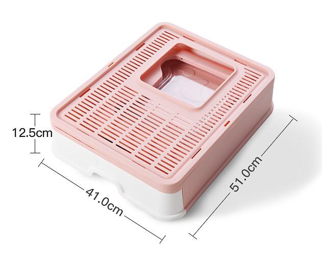 Fully Enclosed Odor-Proof Drawer Foldable Cat Litter Basin