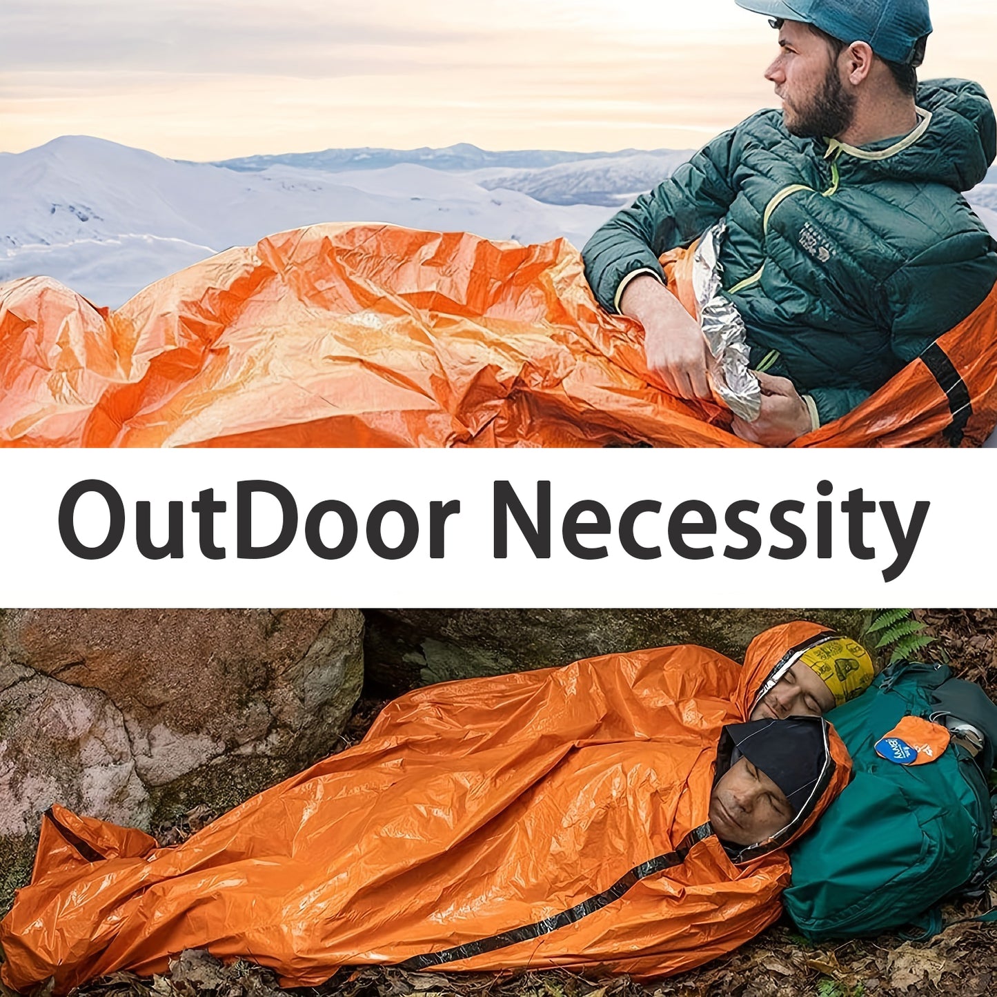 Lightweight Portable Thermal Sleeping Bag, Blanket, Tent