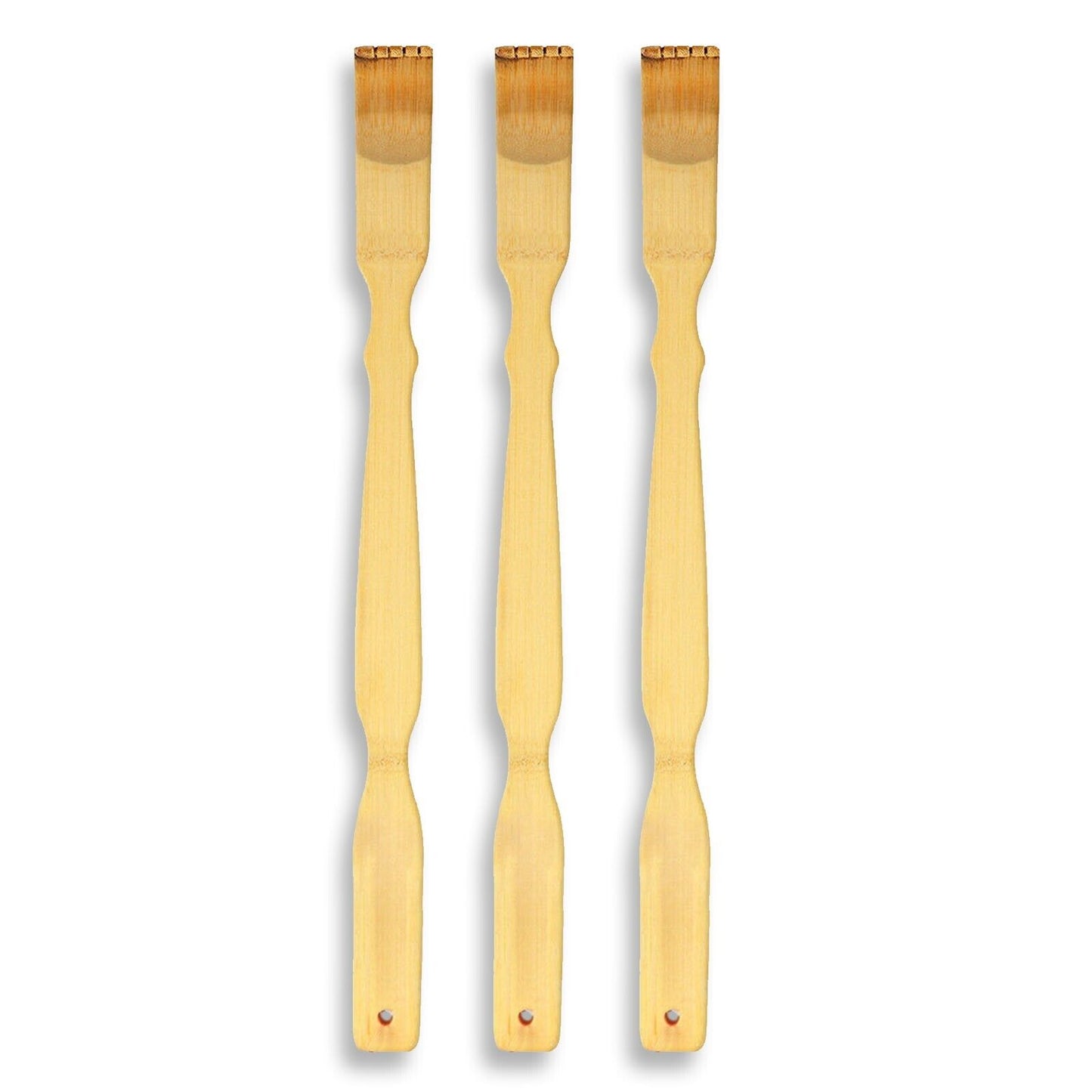 3 Long Reach Natural Bamboo Back Scratcher