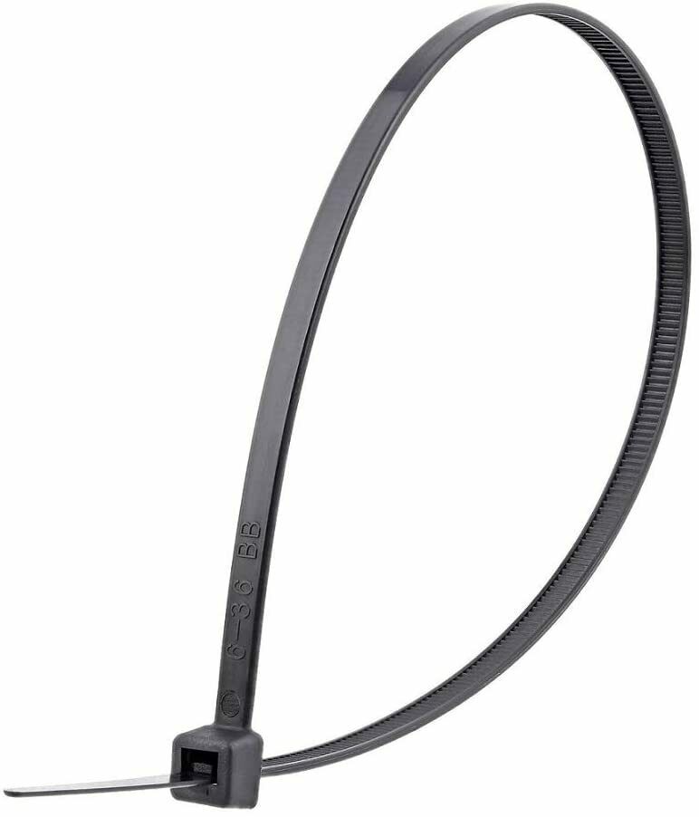 100 Pack of 12 inch Heavy Duty Black Nylon Cable Zip Ties