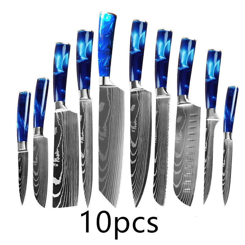 Kitchen Multi-purpose Resin Handle Knife Set