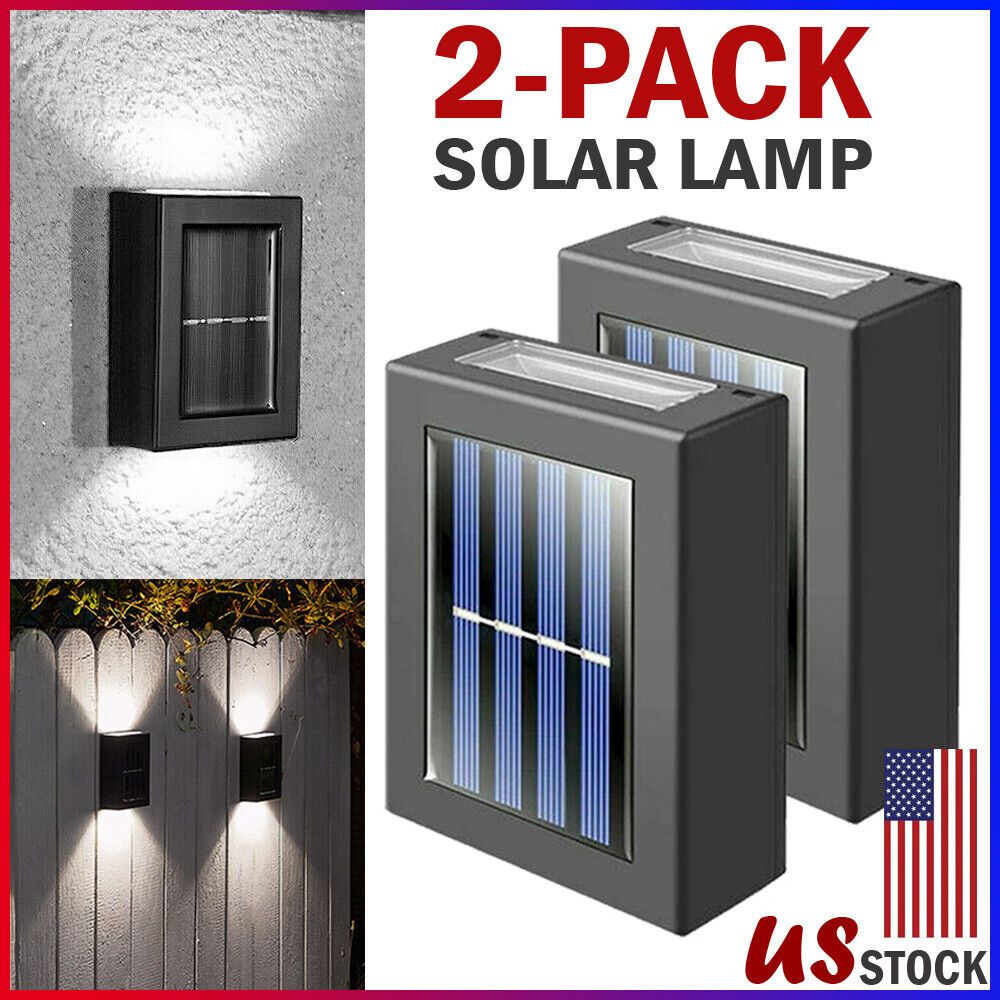 2 Outdoor Solar Power Water Proof LED Pathway Lights